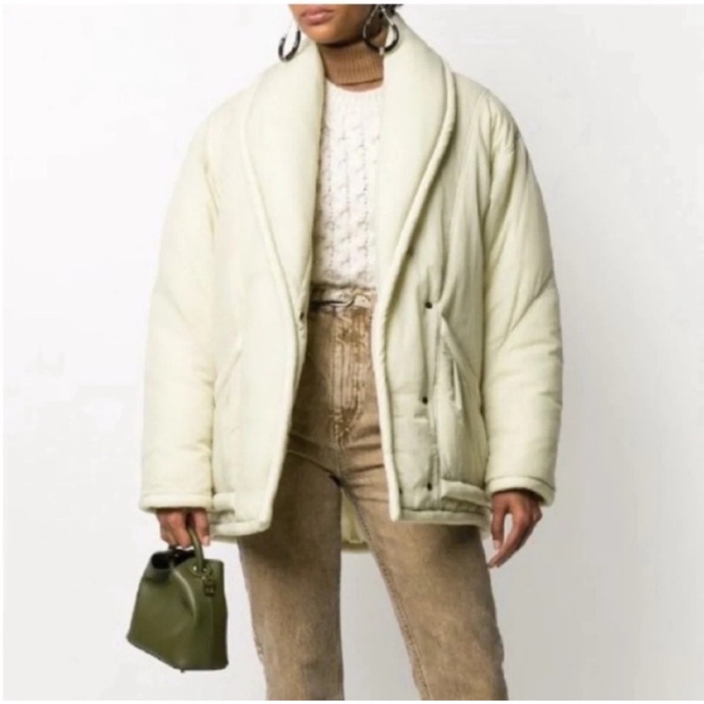 NWT Isabel Marant Boreal Oversized Puffer Coat Chalk